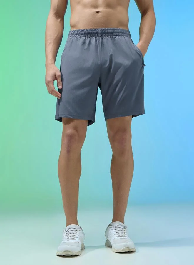 Technosport Men Solid Relaxed Fit Sports Shorts with TECHNOLITE